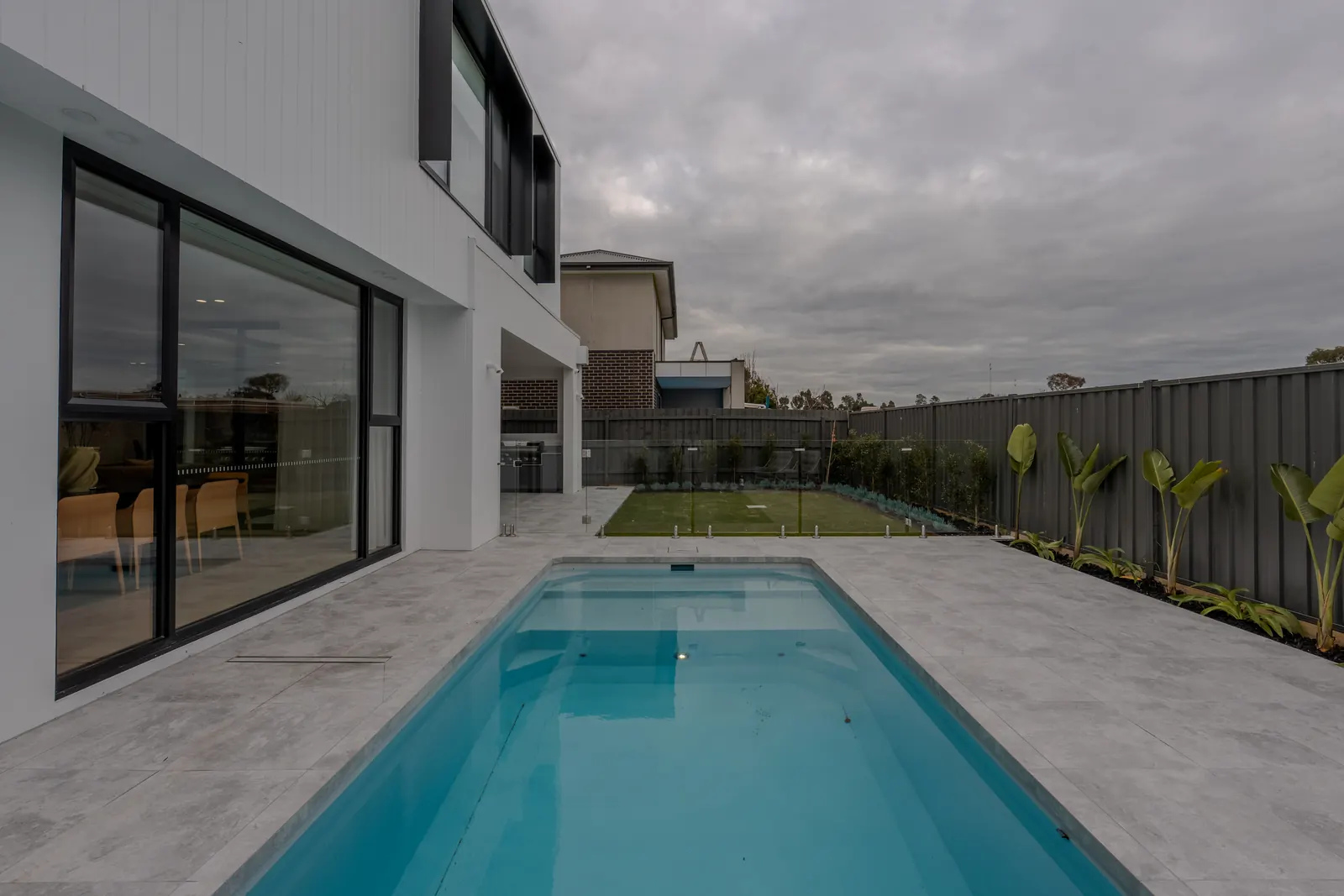 Pool and terrace beside the Noga Avenue living space